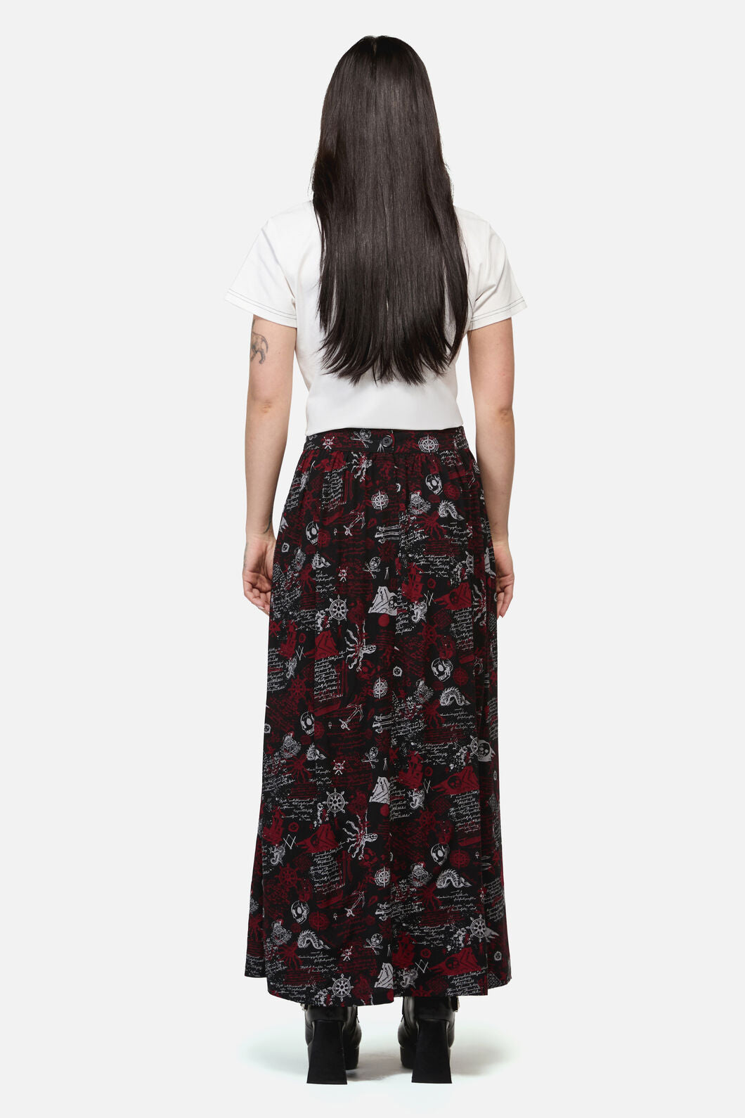 Dangerfield - Pirate Punk Midi Skirt - black