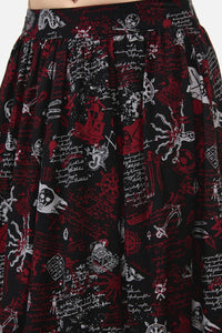 Dangerfield - Pirate Punk Midi Skirt - black