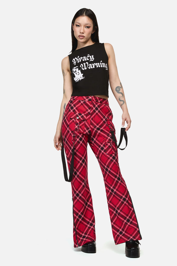 Dangerfield - Piracy Punk Tartan Pant - red