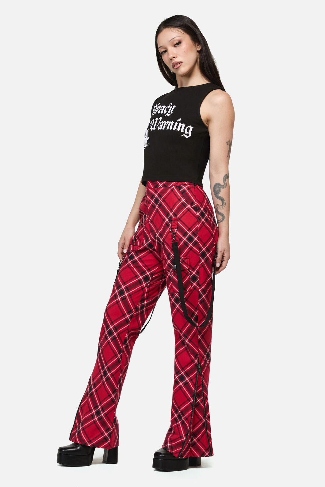 Dangerfield - Piracy Punk Tartan Pant - red
