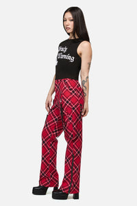 Dangerfield - Piracy Punk Tartan Pant - red