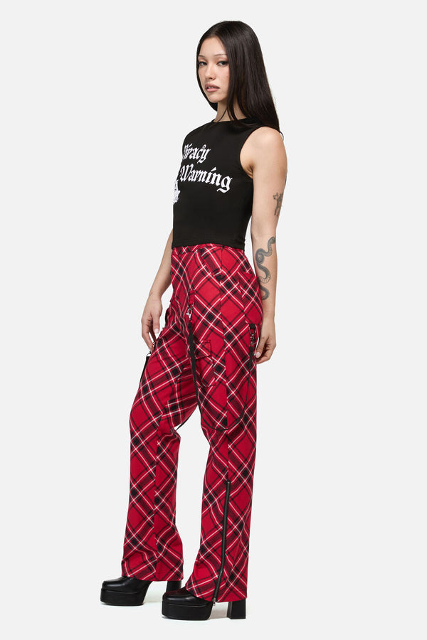 Dangerfield - Piracy Punk Tartan Pant - red