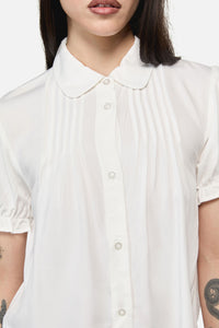 Dangerfield - BuccaneerPunkShortSleeveBlouse - cream