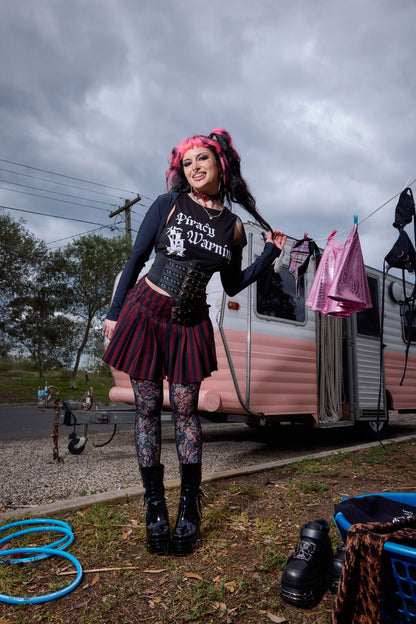 Dangerfield - Piracy Print Punk Tank Top - black