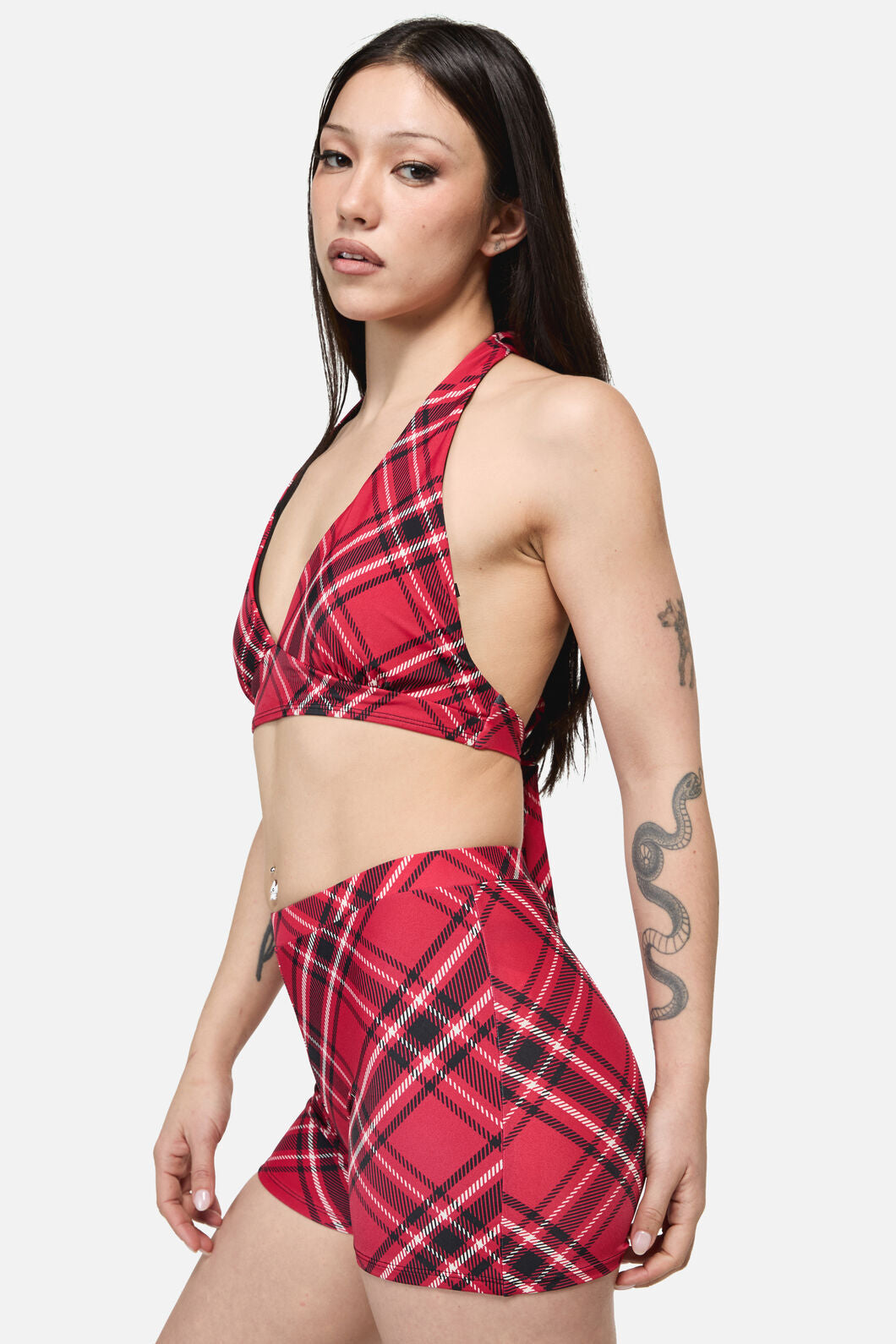 Dangerfield - Piracy Tartan Goth Bikini Top - red