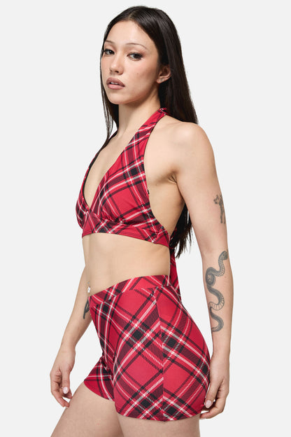 Dangerfield - Piracy Tartan Goth Bikini Top - red