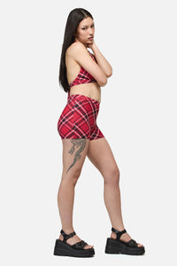 Dangerfield - Piracy Tartan Goth Bikini Bottom - red