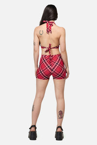 Dangerfield - Piracy Tartan Goth Bikini Bottom - red
