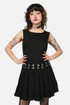 Dangerfield - Pirate Punk Eyelet Mini Dress - black