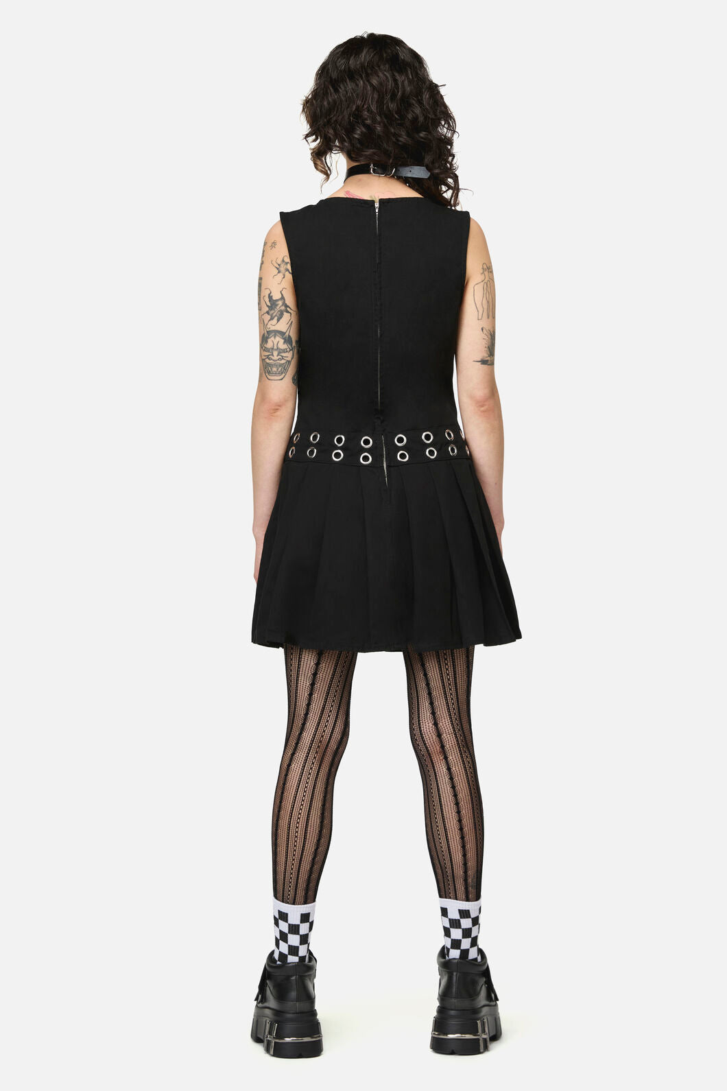Dangerfield - Pirate Punk Eyelet Mini Dress - black