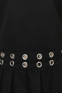 Dangerfield - Pirate Punk Eyelet Mini Dress - black