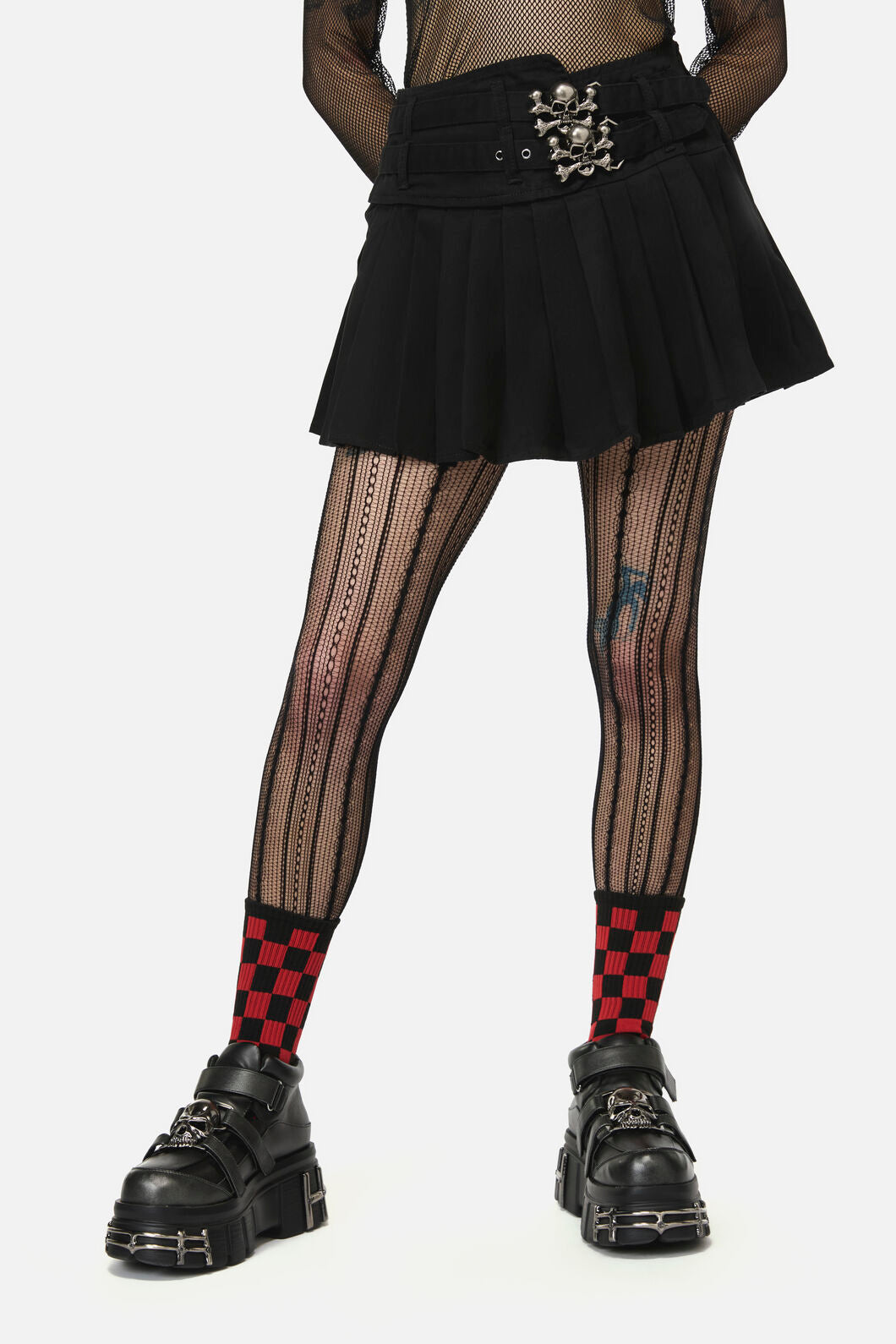 Dangerfield - Pirate Skull Trim Goth Skort - black