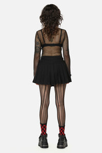 Dangerfield - Pirate Skull Trim Goth Skort - black
