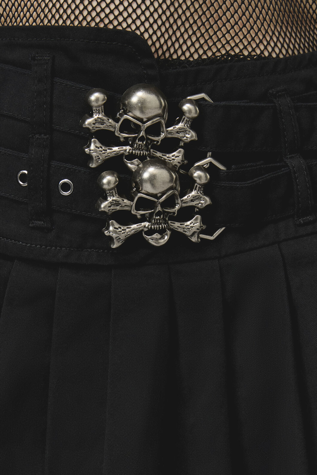 Dangerfield - Pirate Skull Trim Goth Skort - black
