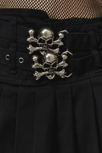 Dangerfield - Pirate Skull Trim Goth Skort - black