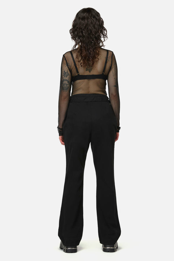 Dangerfield - Pirate Skull TrimGothFlarePant - black