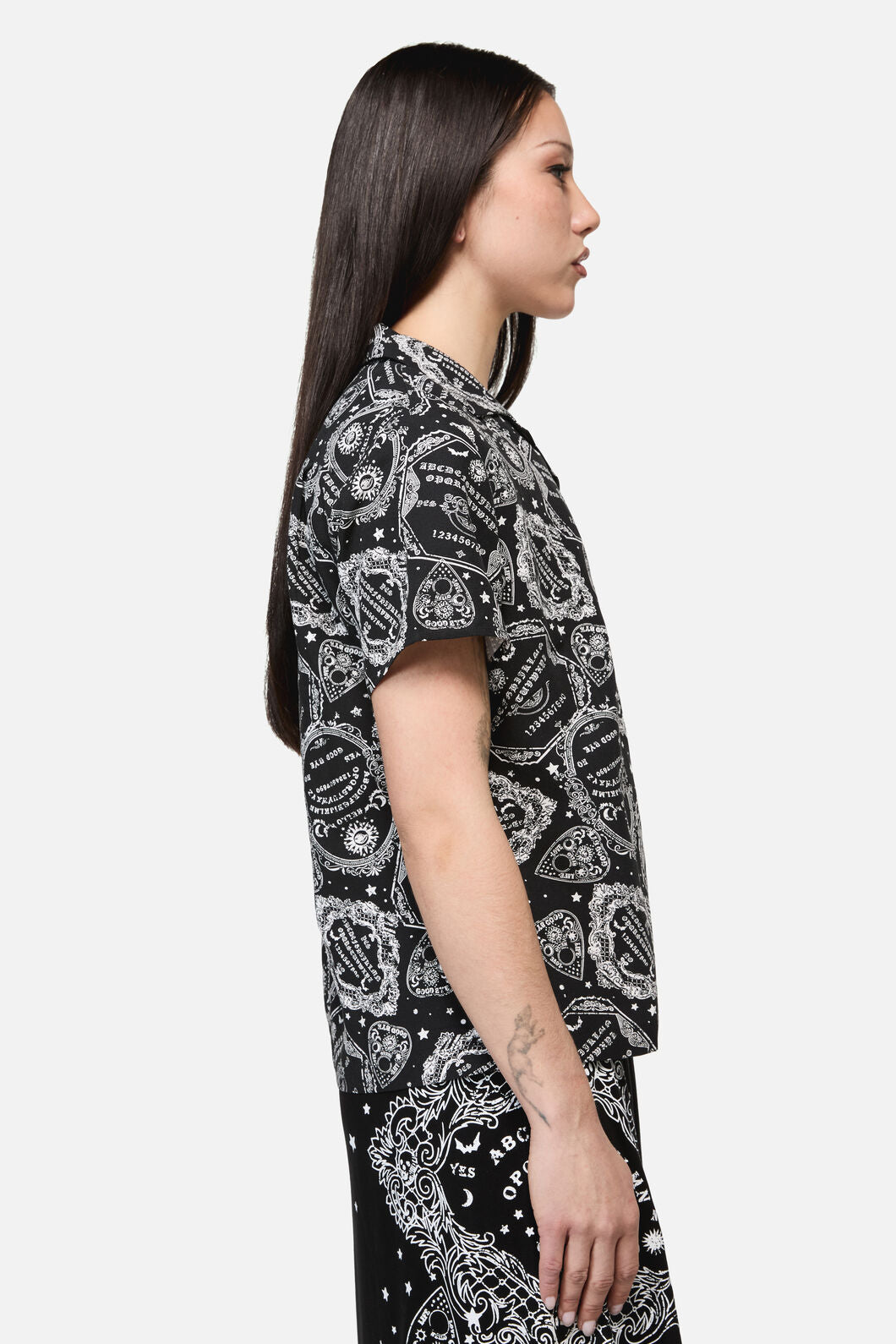 Dangerfield - Séance Goth Print Blouse - black