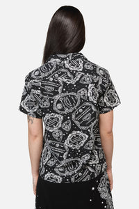 Dangerfield - Séance Goth Print Blouse - black