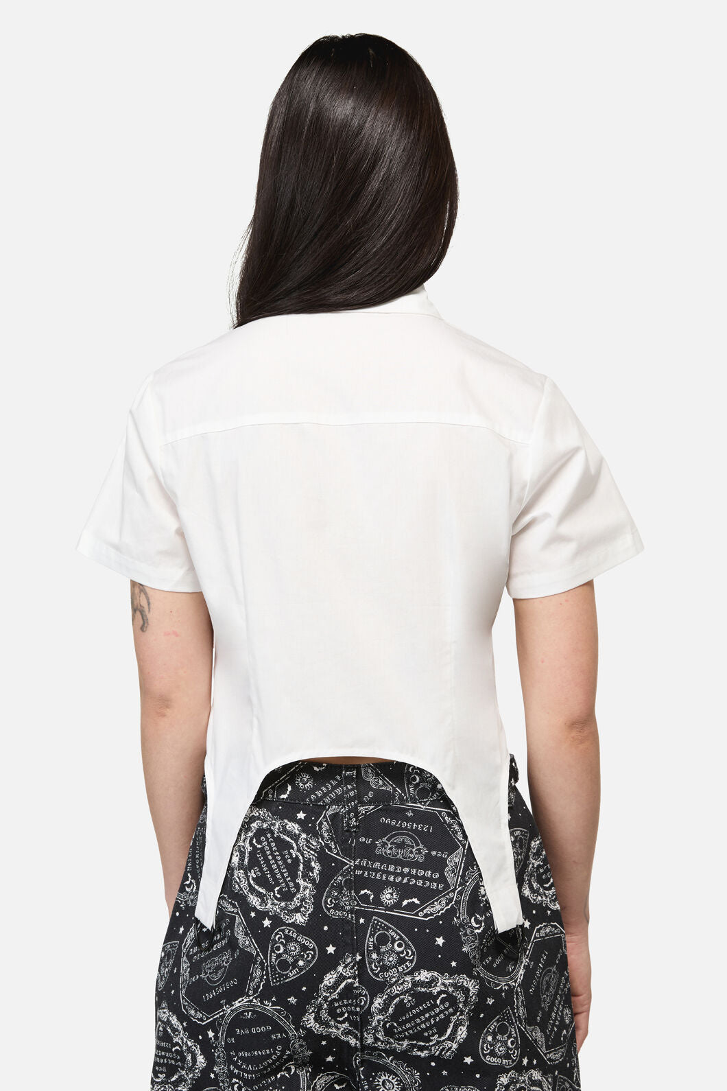 Dangerfield - Séance Goth Print Blouse - white