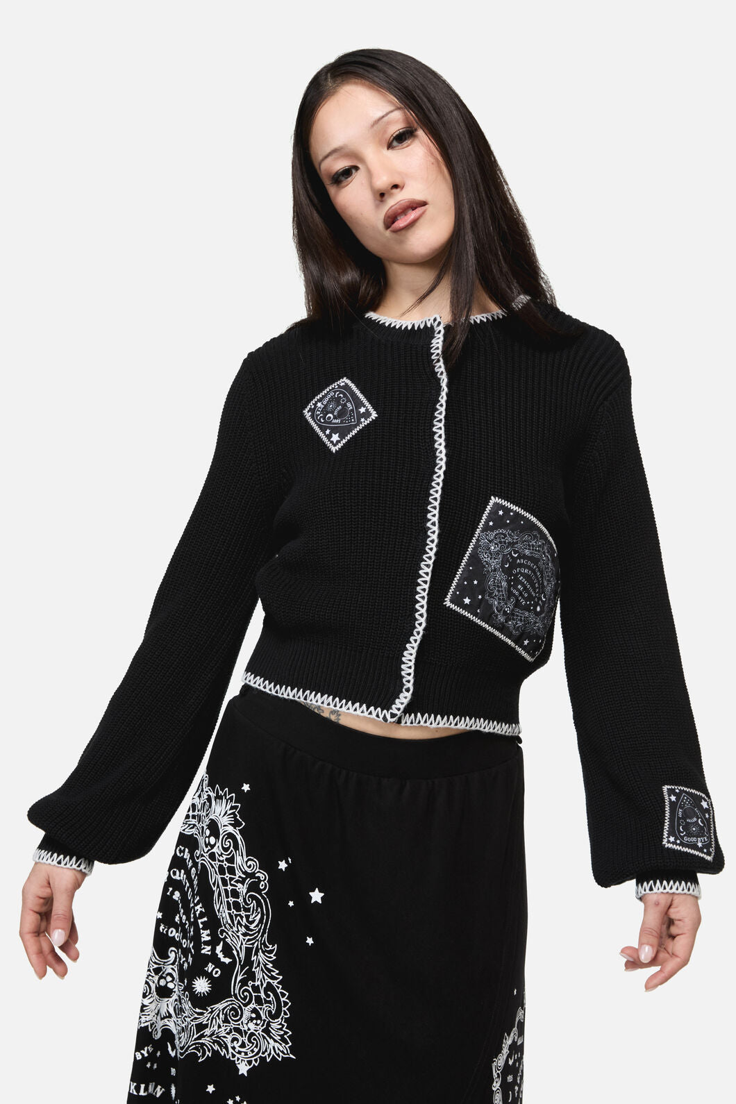 Dangerfield - Séance Patch Goth Cardigan - black