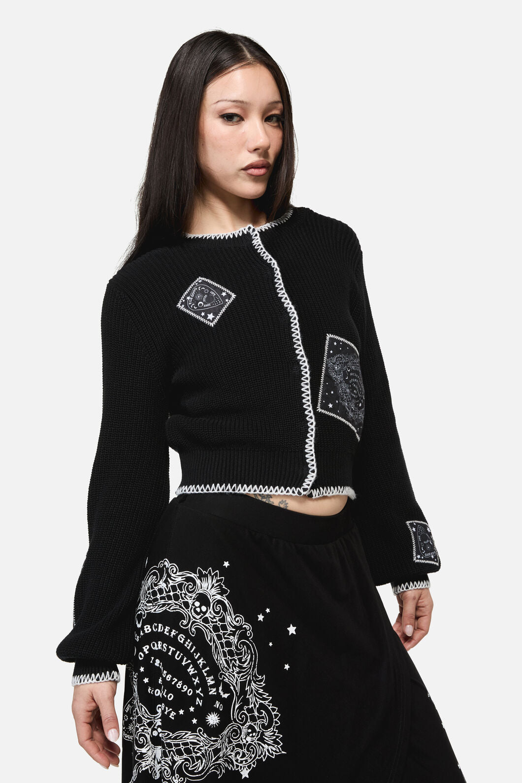 Dangerfield - Séance Patch Goth Cardigan - black