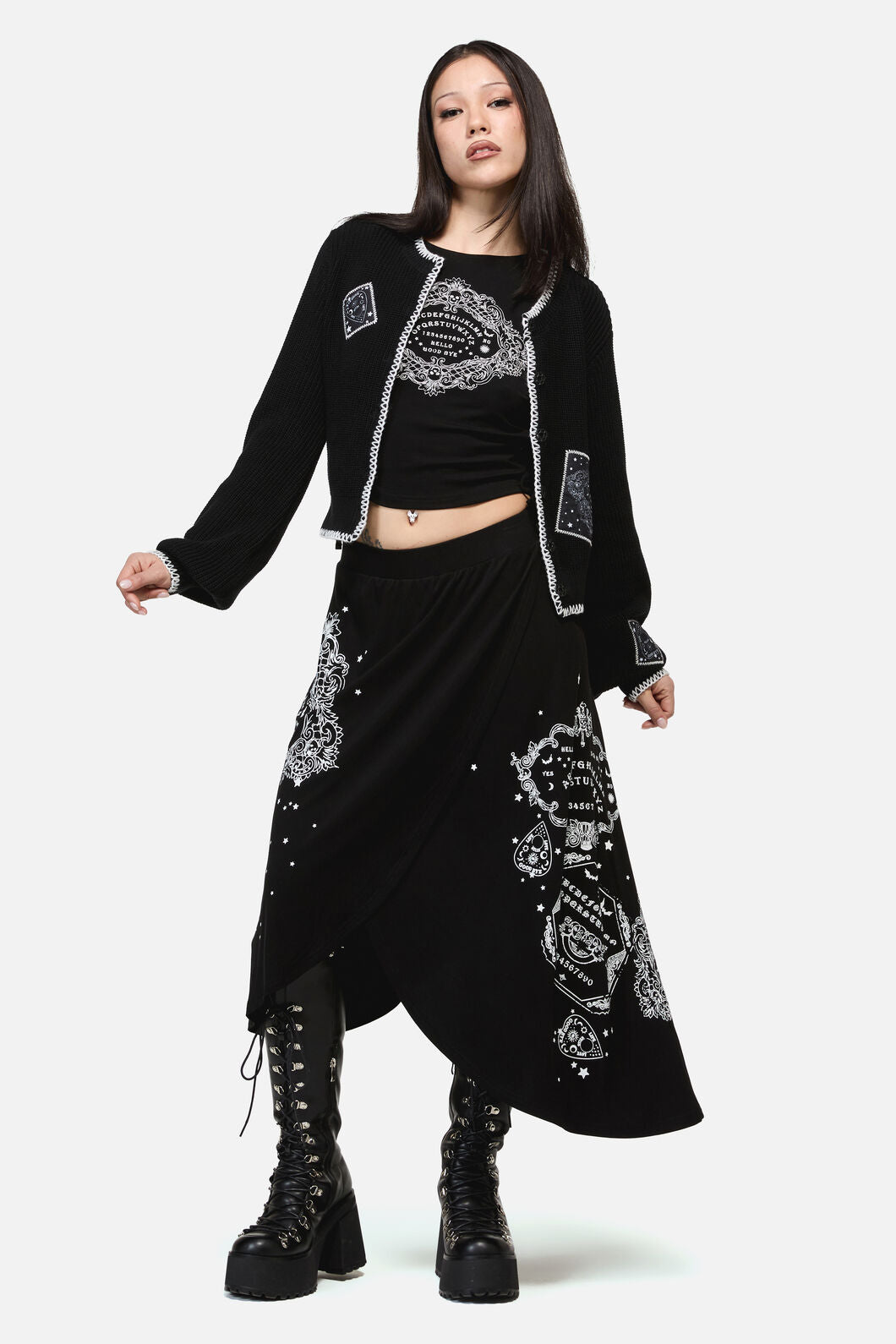 Dangerfield - Séance Patch Goth Cardigan - black
