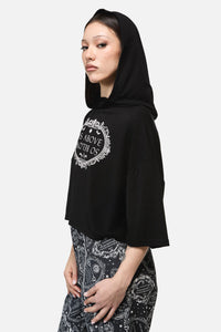 Dangerfield - Séance Hooded Goth Print Tee - black