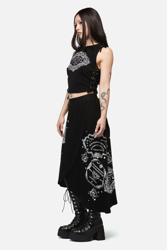 Dangerfield - Séance Layered Goth Midi Skirt - black