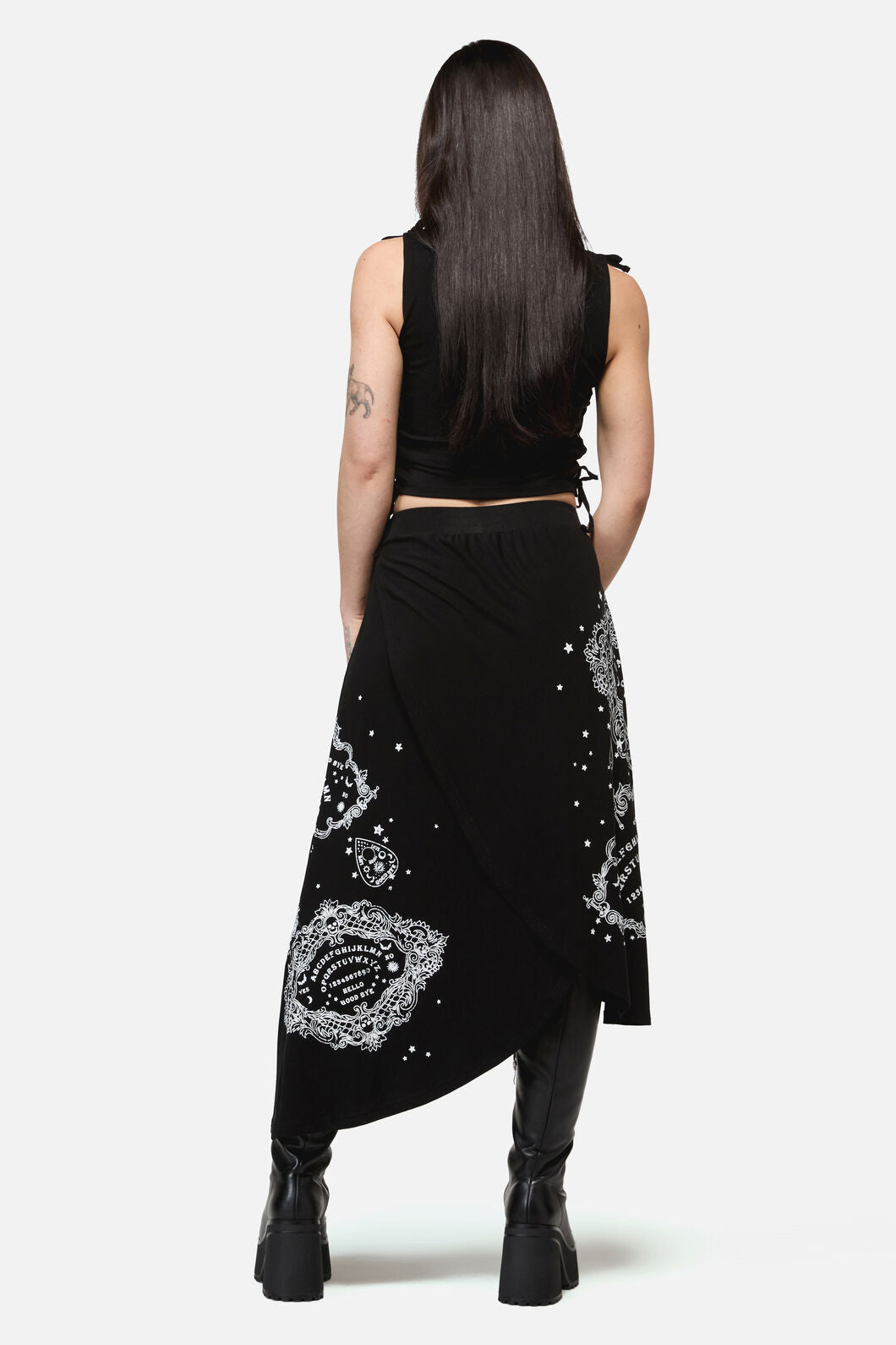 Dangerfield - Séance Layered Goth Midi Skirt - black