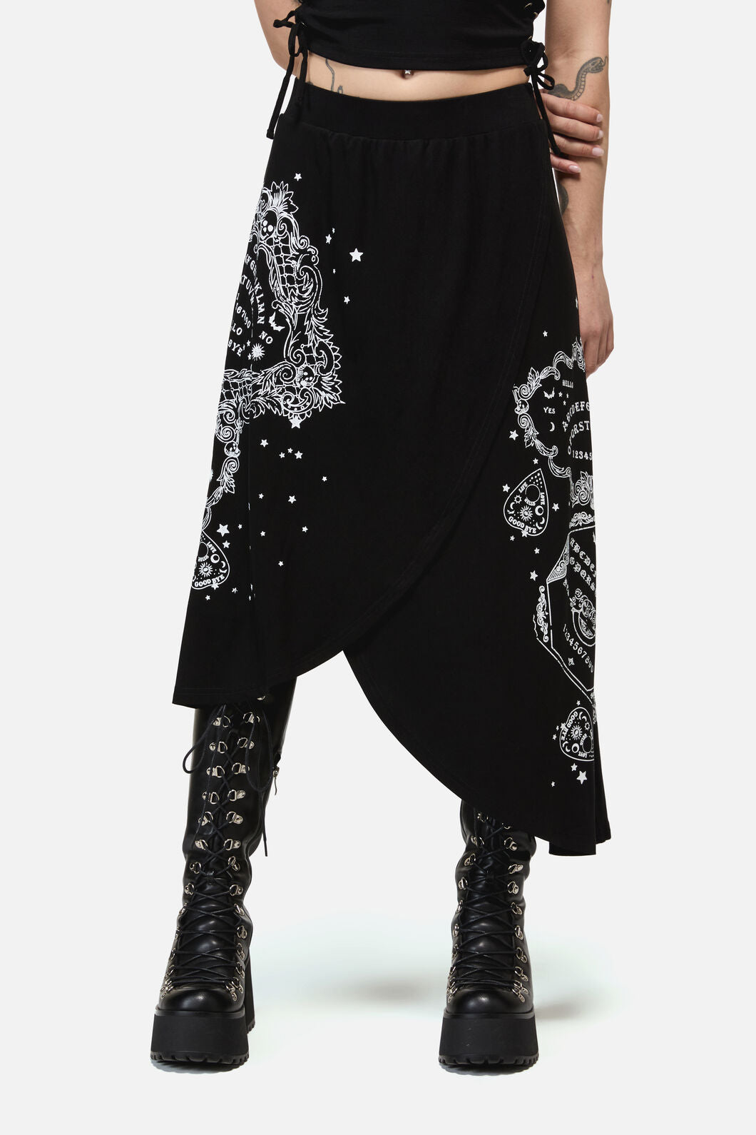Dangerfield - Séance Layered Goth Midi Skirt - black