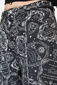 Dangerfield - Séance Print Goth Relaxed Jean - black