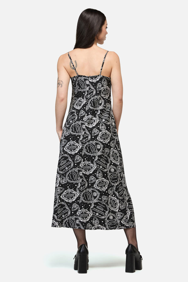 Dangerfield - Séance Goth Strap Midi Dress - black