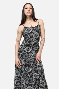 Dangerfield - Séance Goth Strap Midi Dress - black