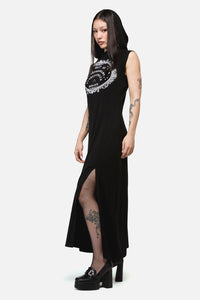 Dangerfield - Séance Hooded Goth Maxi Dress - black
