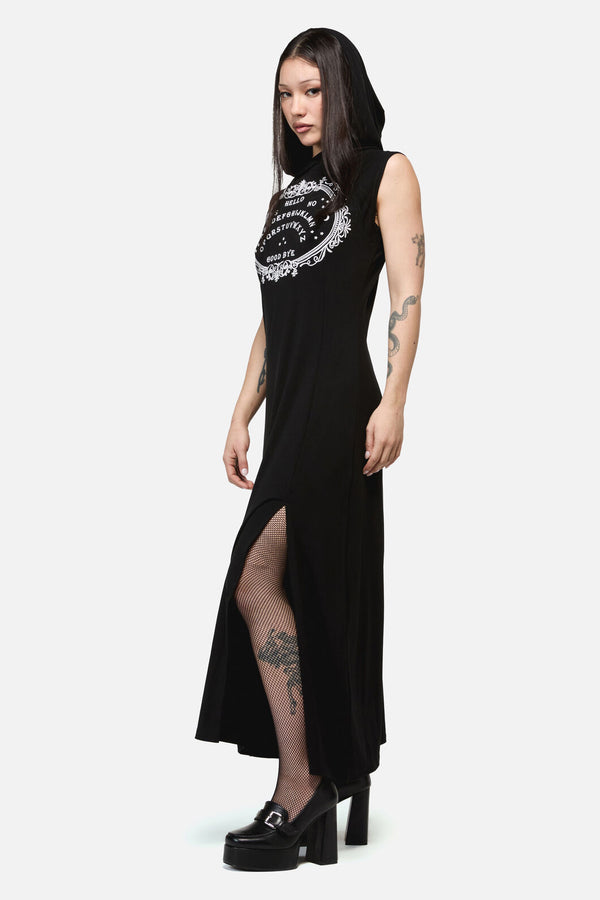 Dangerfield - Séance Hooded Goth Maxi Dress - black