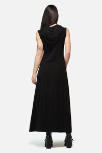 Dangerfield - Séance Hooded Goth Maxi Dress - black