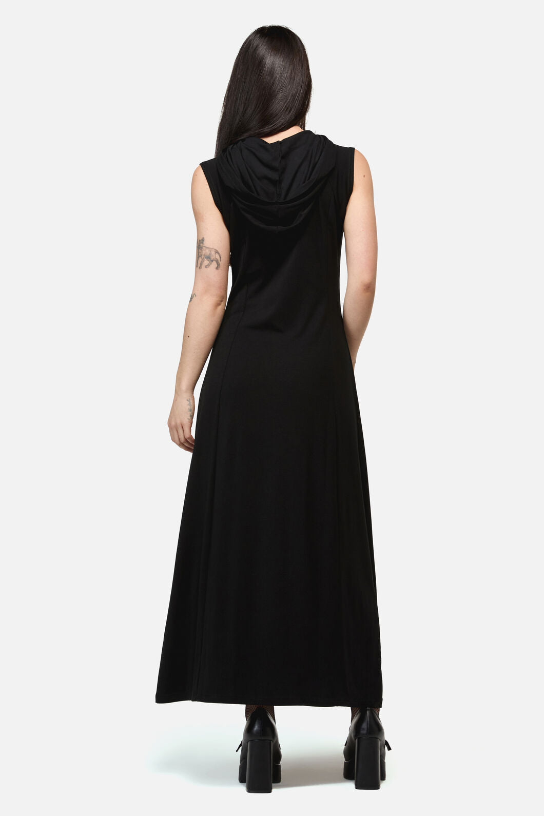 Dangerfield - Séance Hooded Goth Maxi Dress - black