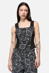 Dangerfield - Séance Print Goth Corset Top - black