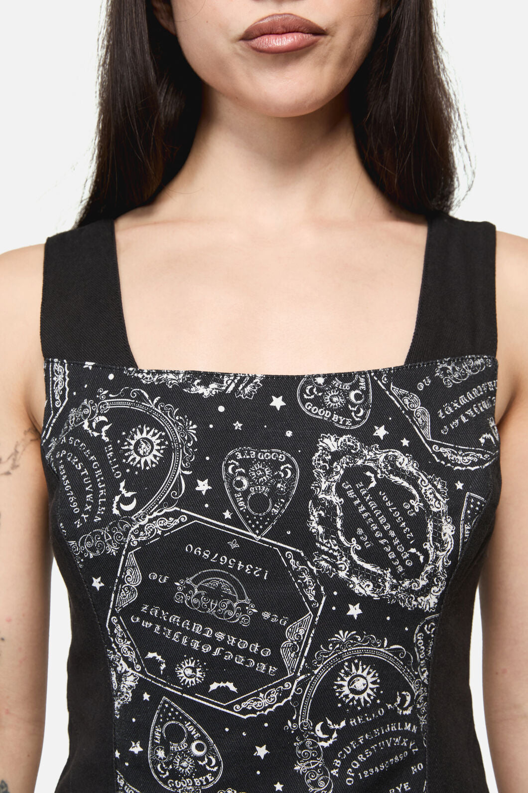 Dangerfield - Séance Print Goth Corset Top - black