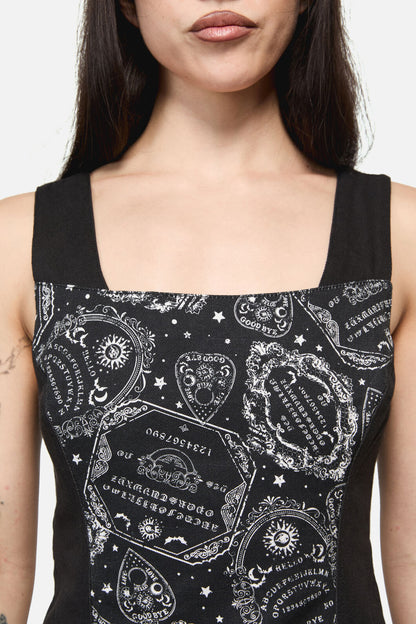 Dangerfield - Séance Print Goth Corset Top - black