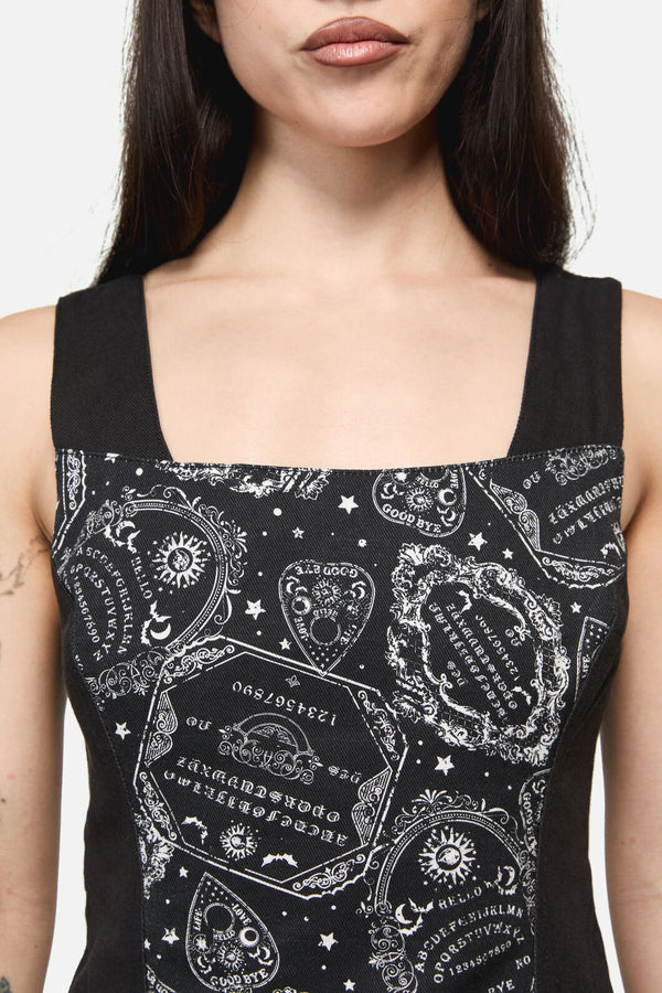 Dangerfield - Séance Print Goth Corset Top - black