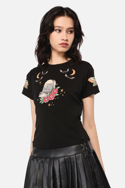 Dangerfield - AllHallowsEveTattooFittedTShir - black