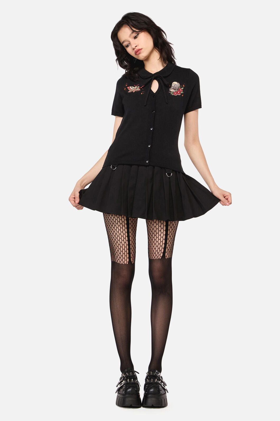 Dangerfield - All HallowsEveTattooPlCardigan - black