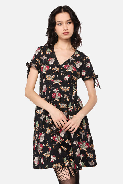 Dangerfield - AllHallowsEveTattooPrintSSDres - black