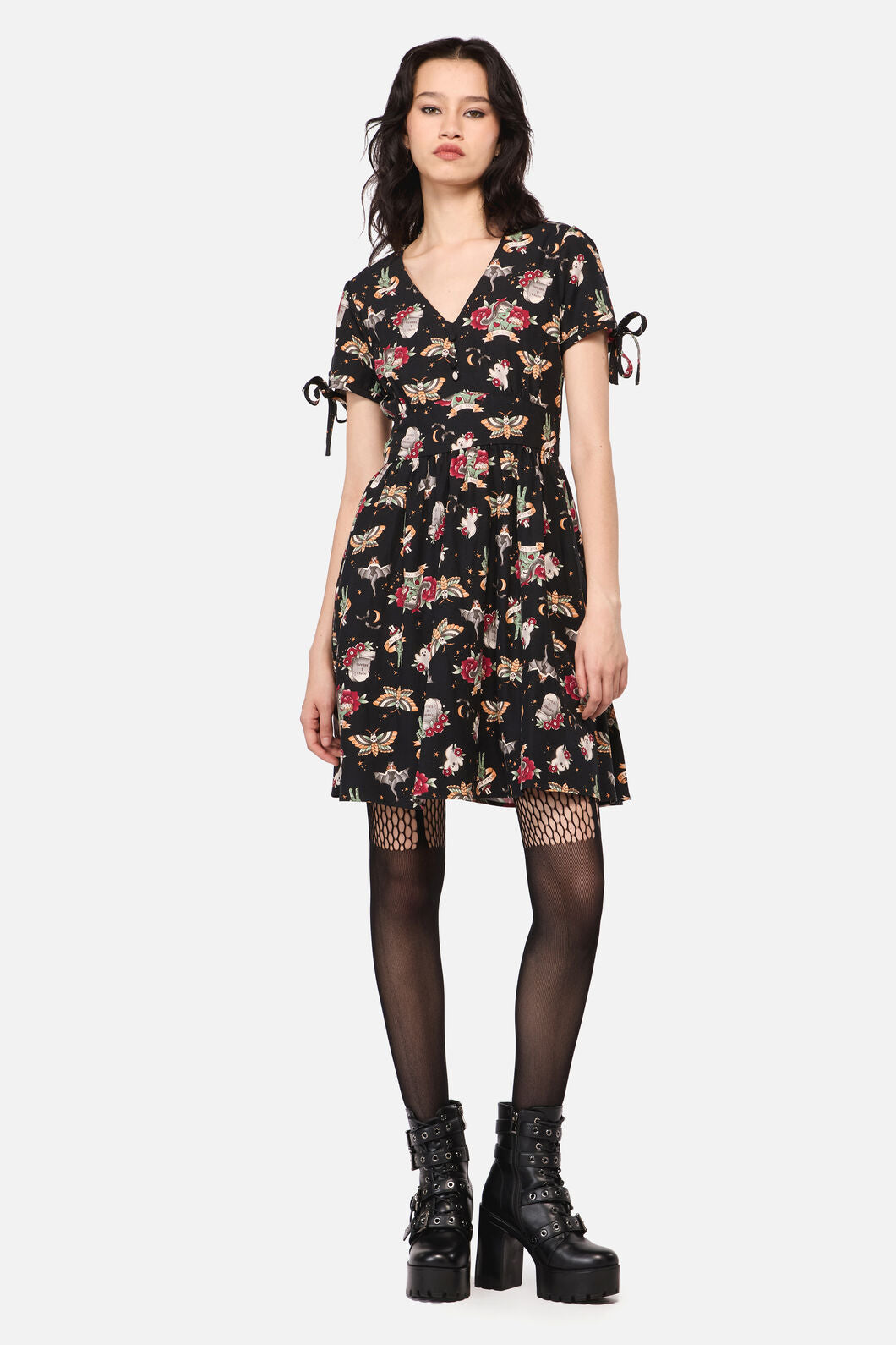 Dangerfield - AllHallowsEveTattooPrintSSDres - black