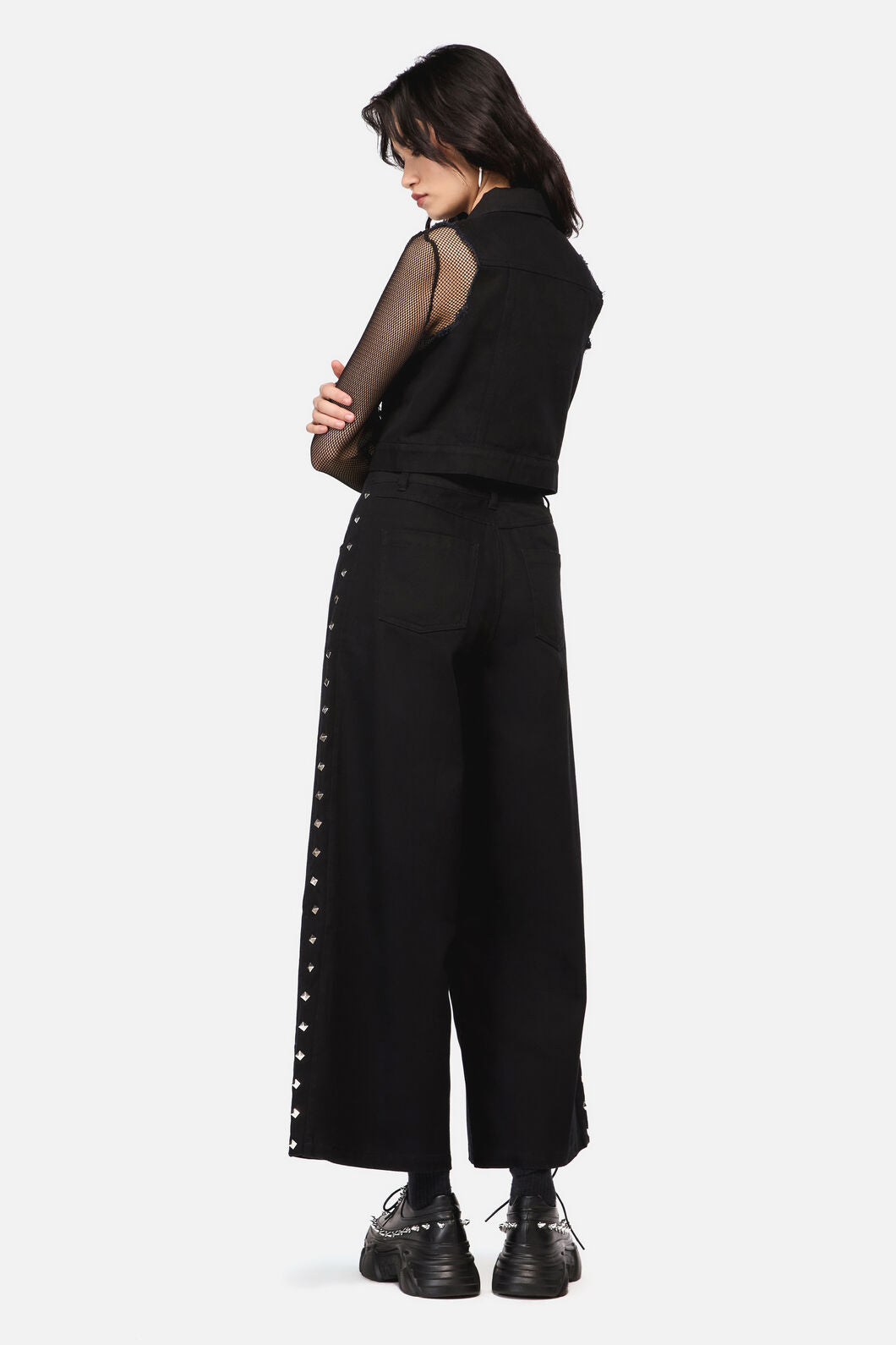 Dangerfield - Barb Stud Trim Jean - black
