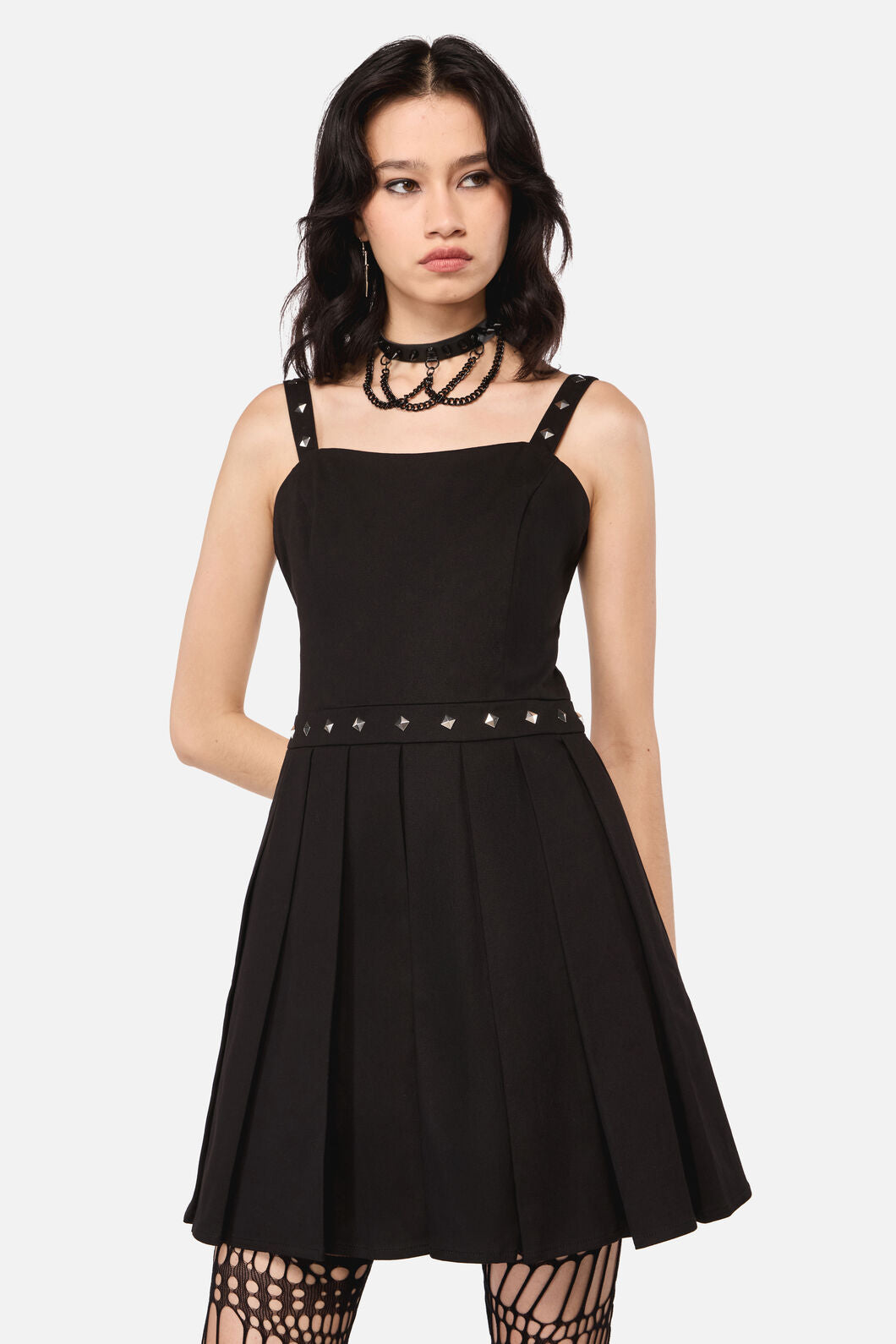 Dangerfield - Barb Stud Trim Dress - black