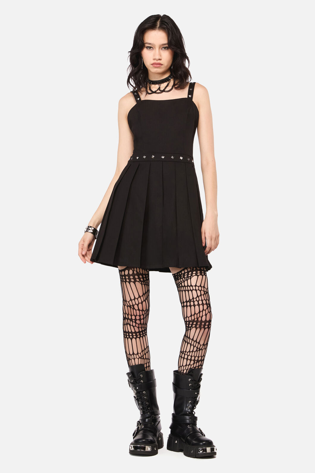 Dangerfield - Barb Stud Trim Dress - black