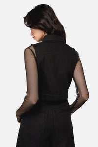 Dangerfield - Barb Stud Trim Vest - black