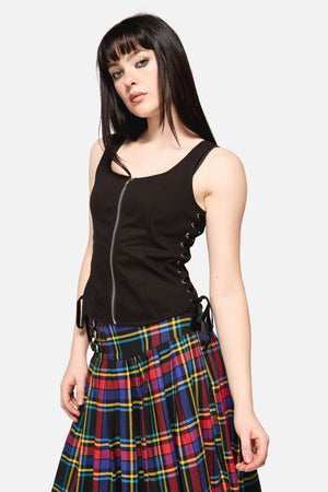 Dangerfield - All Tied Up Punk Corset - black